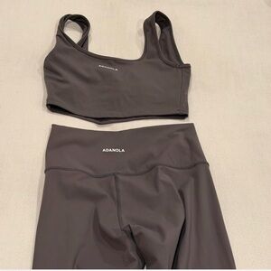 Adanola Charcoal Sports Bra and Leggings Set